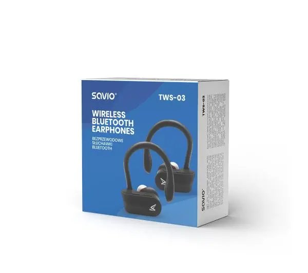 Savio TWS-03 Dokanałowe Bluetooth 5.0 Czarny