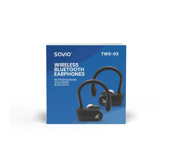 Savio TWS-03 Dokanałowe Bluetooth 5.0 Czarny