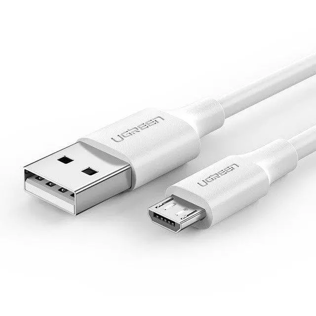 Kabel UGREEN micro USB QC 3,0 2,4A 0,25m Biały