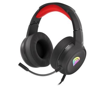 Słuchawki przewodowe z mikrofonem Genesis Neon 200 RGB Nauszne Czarny