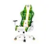 Fotel Diablo Chairs X-One 2.0 Craft Normal Size Gamingowy do 160kg Skóra ECO Tkanina Biało-zielony