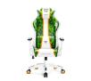 Fotel Diablo Chairs X-One 2.0 Craft Normal Size Gamingowy do 160kg Skóra ECO Tkanina Biało-zielony