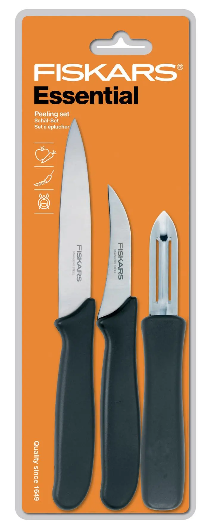 Zestaw noży Fiskars Essential 3 elementy