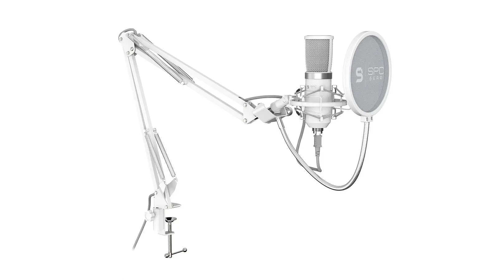 Mikrofon SPC Gear SM950 Streaming USB Microphone (SPG106) Przewodowy Pojemnościowy Biały