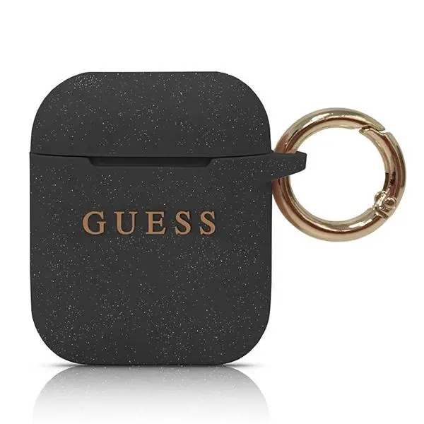 Etui na słuchawki Guess GUACCSILGLBK AirPods Czarny