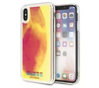 Guess California Glow in the dark GUHCPXGLCPI do iPhone X/Xs Różowy