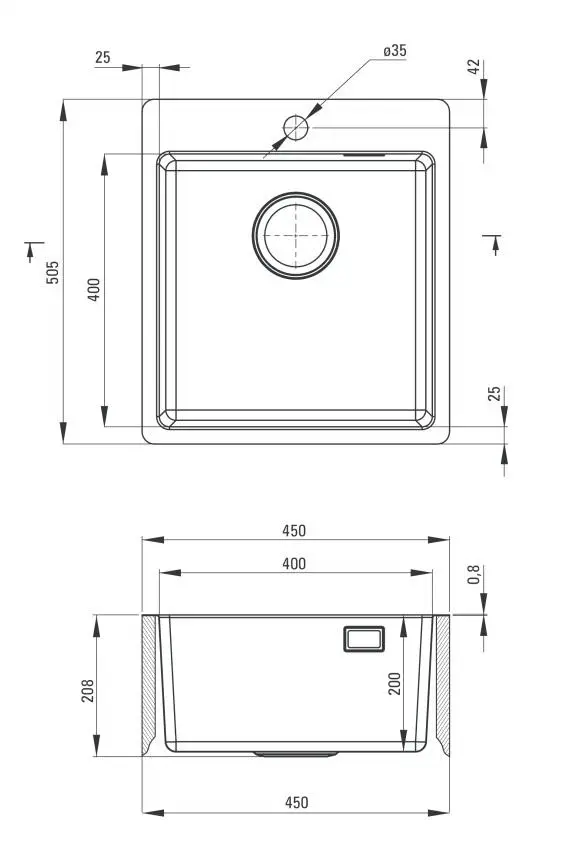фото Кухонна мийка Deante Olfato ZPO 010A