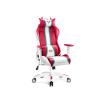 Fotel Diablo Chairs X-One 2.0 Kids Size Dla dzieci do 160kg Skóra ECO Tkanina Biało-czerwony