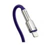 Kabel Baseus Cafule metal USB-C do Lightning 20W 2m Niebieski