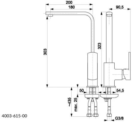 Bateria KFA Armatura Arura Korund 4003-615-00 Chrom Mosiądz