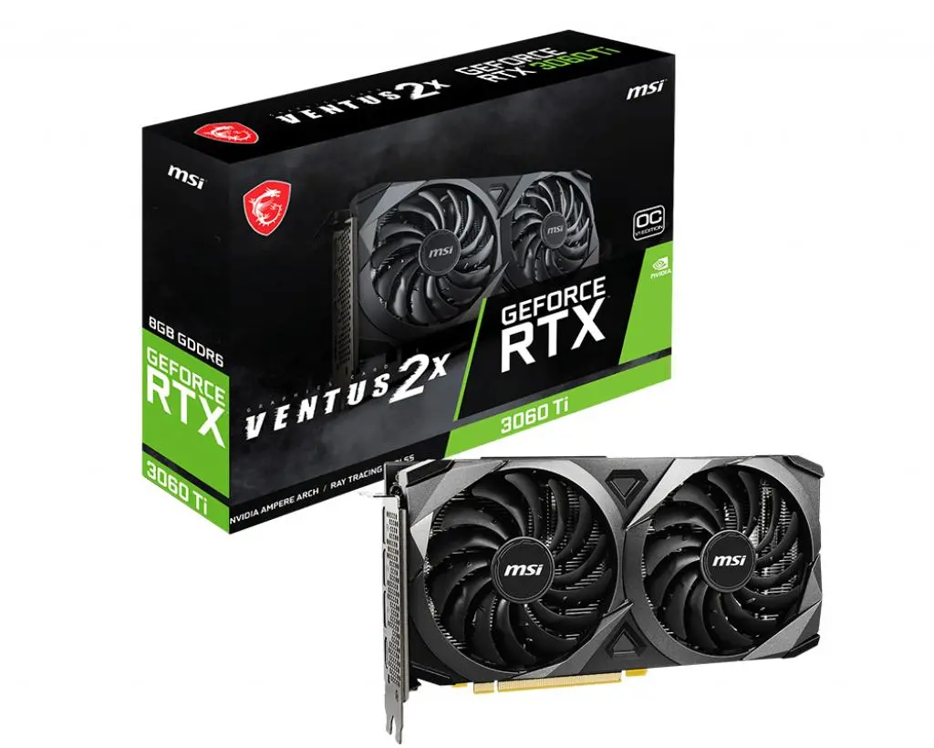 Karta graficzna MSI GeForce RTX 3060 Ti VENTUS 2X OCV1 LHR 8GB GDDR6 256bit DLSS