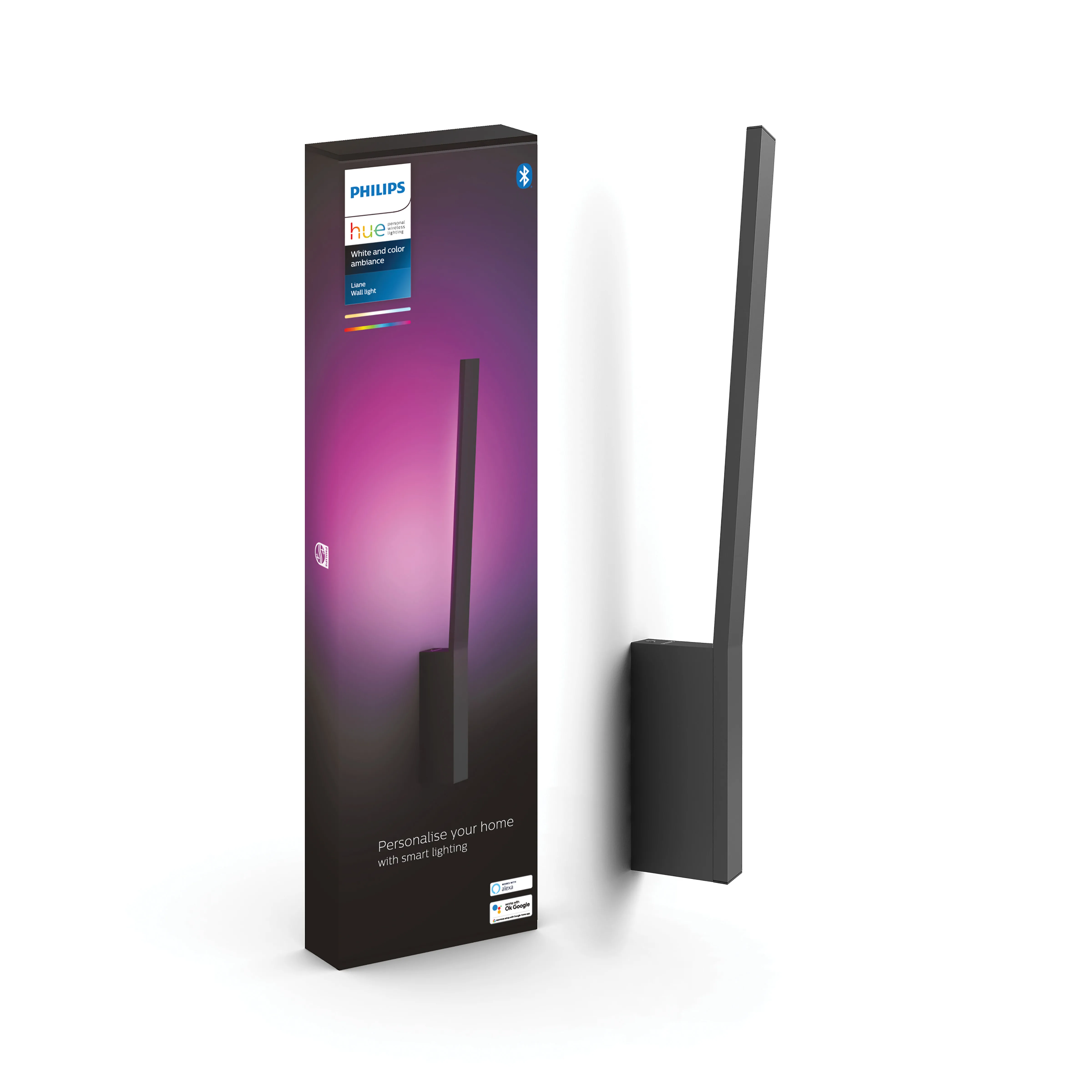 Kinkiet Philips Hue White and Colour Ambiance Liane 929003053101 Czarny