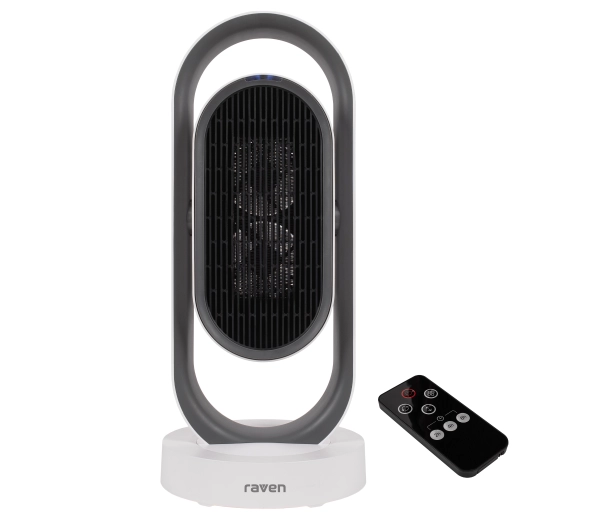 Farelki, termowentylatory - Raven ETW007W Obrotowa podstawa 1800W Ceramiczny element grzejny