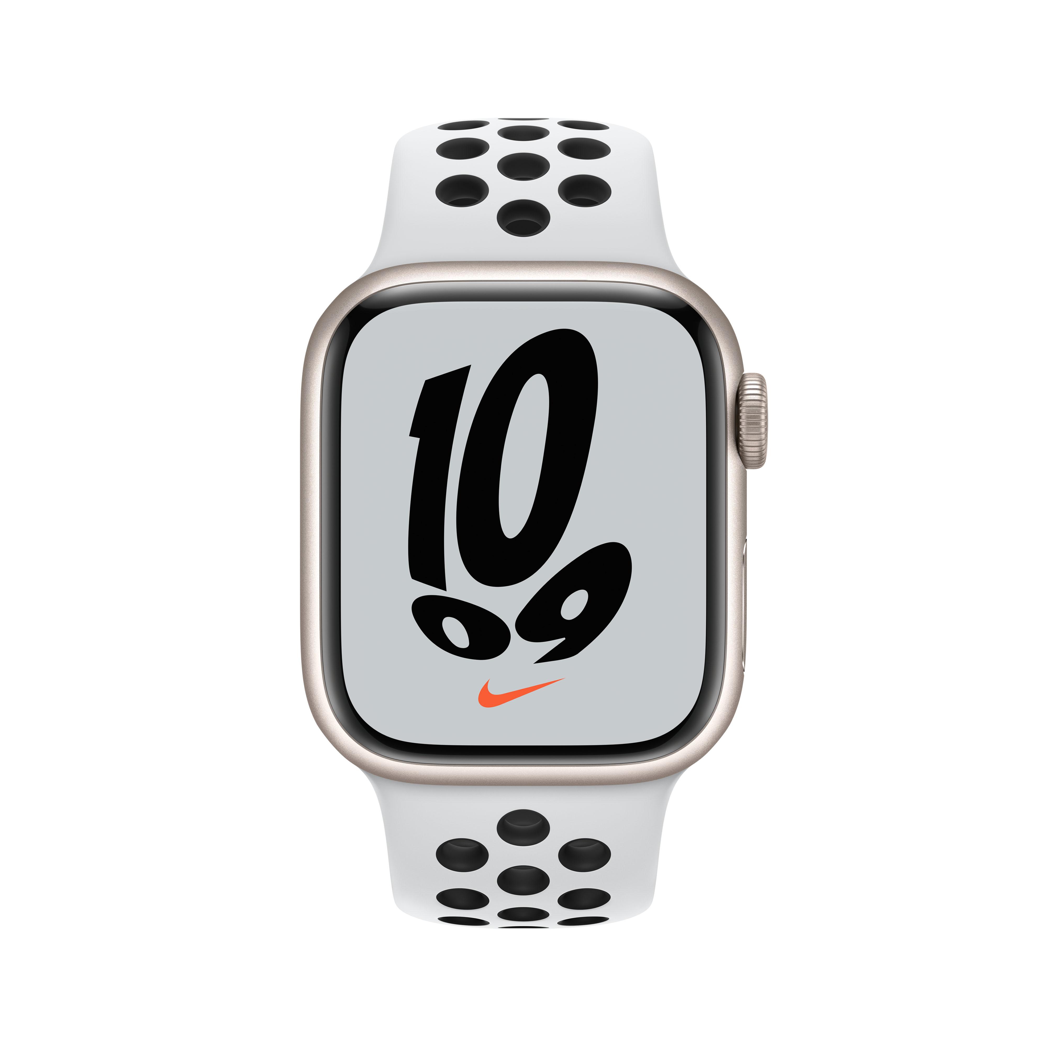 NIKE×Apple Watch series7 45mm Smartwatch Apple Watch Nike Series 7 GPS 45mm (czarno-biały