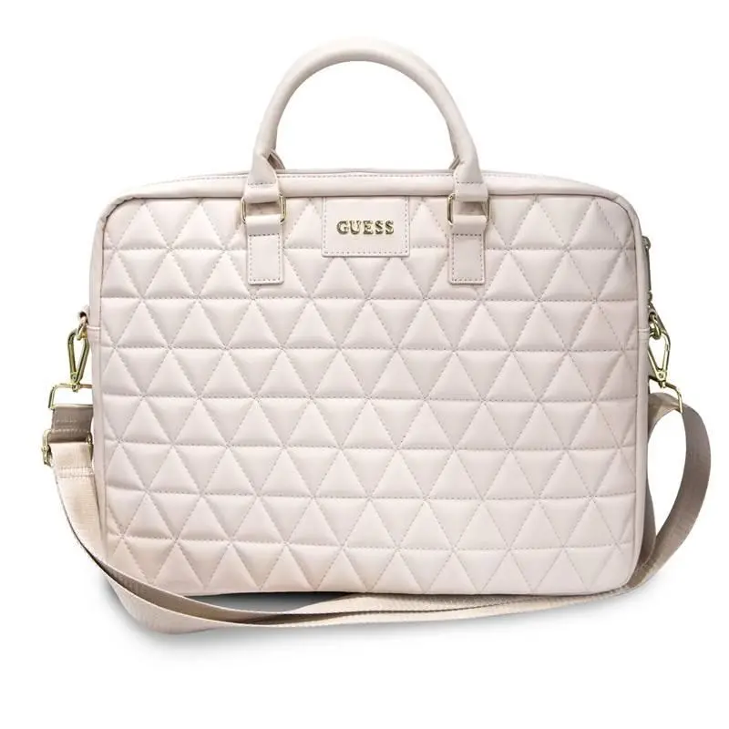 Torba na laptopa Guess GUCB15QLPK Quilted Różowy