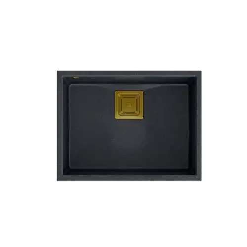 Zlewozmywak Quadron HQD5542U8-G1 David 50 Granitowy Czarny/Złoty