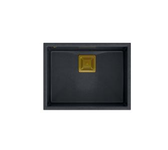 Zlewozmywak Quadron HQD5542U8-G1 David 50 Granitowy Czarny/Złoty