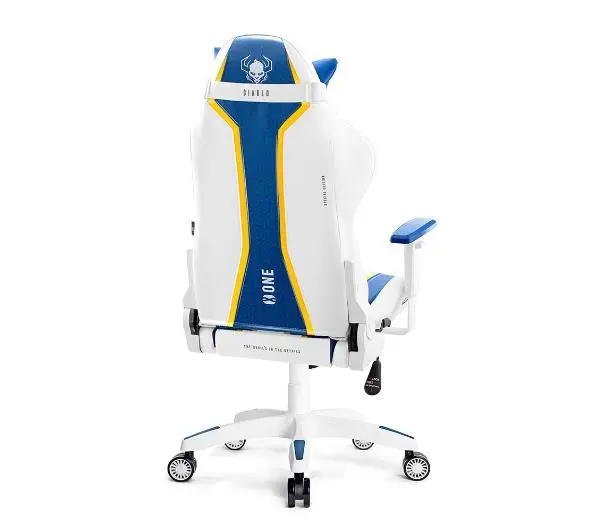 Diablo Chairs X-One 2.0 King Size Aqua Blue Gamingowy do 160kg Skóra ECO Tkanina Biało-niebieski - Kup na Raty - RRSO 0%