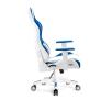 Fotel Diablo Chairs X-One 2.0 King Size Aqua Blue Gamingowy do 160kg Skóra ECO Tkanina Biało-niebieski