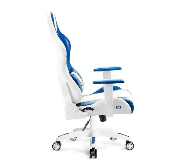 Diablo Chairs X-One 2.0 King Size Aqua Blue Gamingowy do 160kg Skóra ECO Tkanina Biało-niebieski - Kup na Raty - RRSO 0%