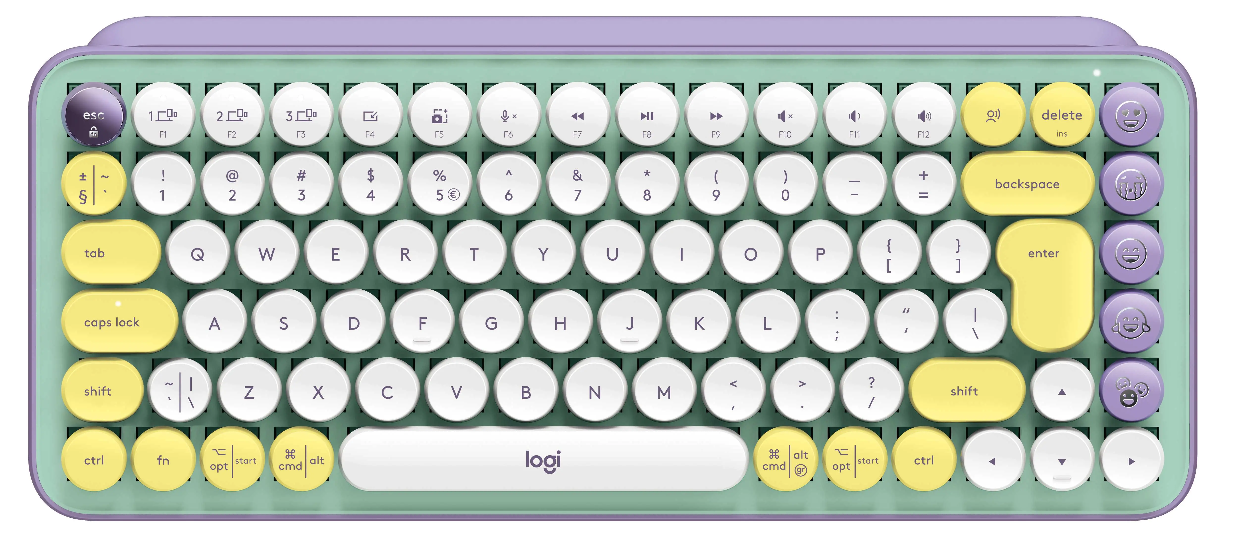 Klawiatura mechaniczna Logitech POP Keys Daydream Liliowo-miętowy