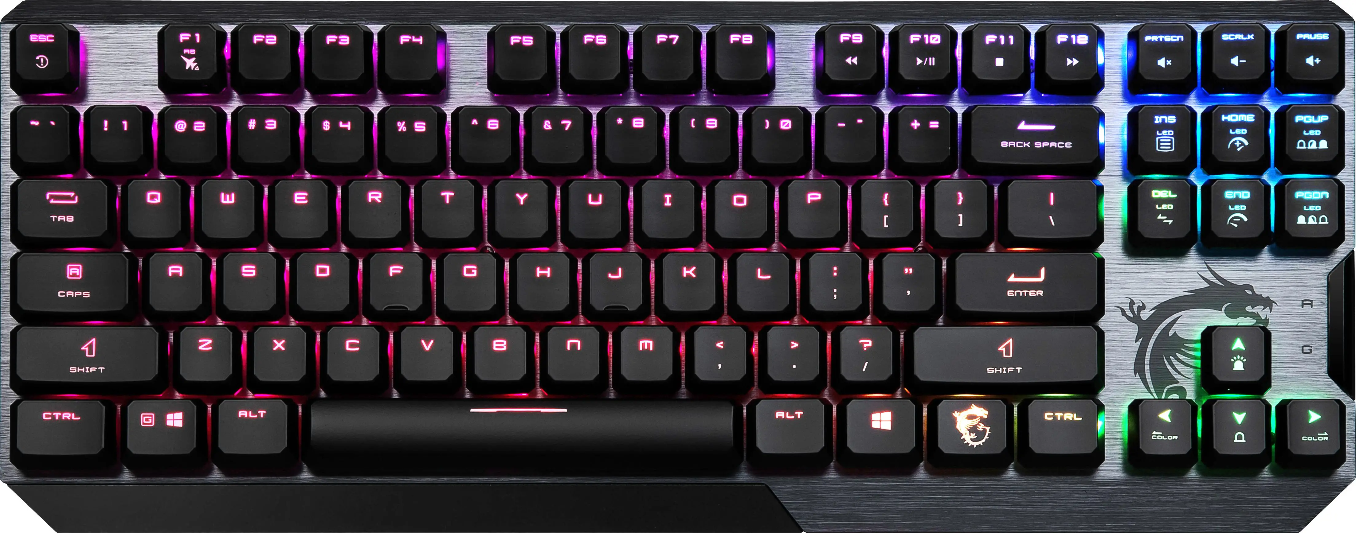Klawiatura mechaniczna MSI Vigor GK50 Low Profile TKL Kailh Low Profile Grafitowy