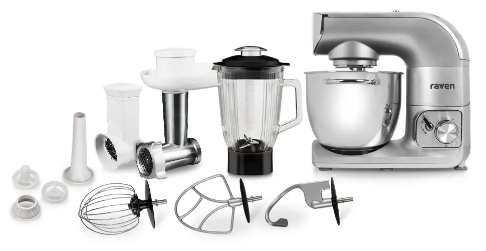 Robot planetarny Raven ERW002X 1200W Maszynka do mielenia Szatkownica Blender kielichowy