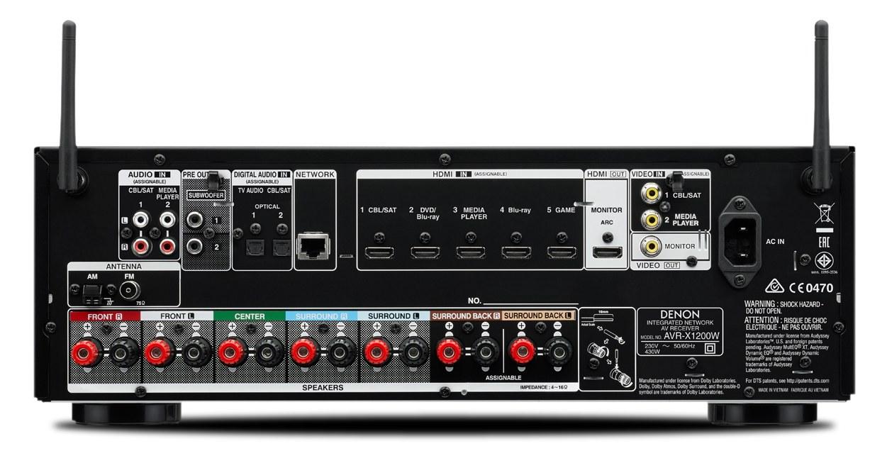 アンプ DENON - DENON AVR-X1200W Amplituner Denon AVR-X1200W (czarny) - Opinie, Cena - RTV
