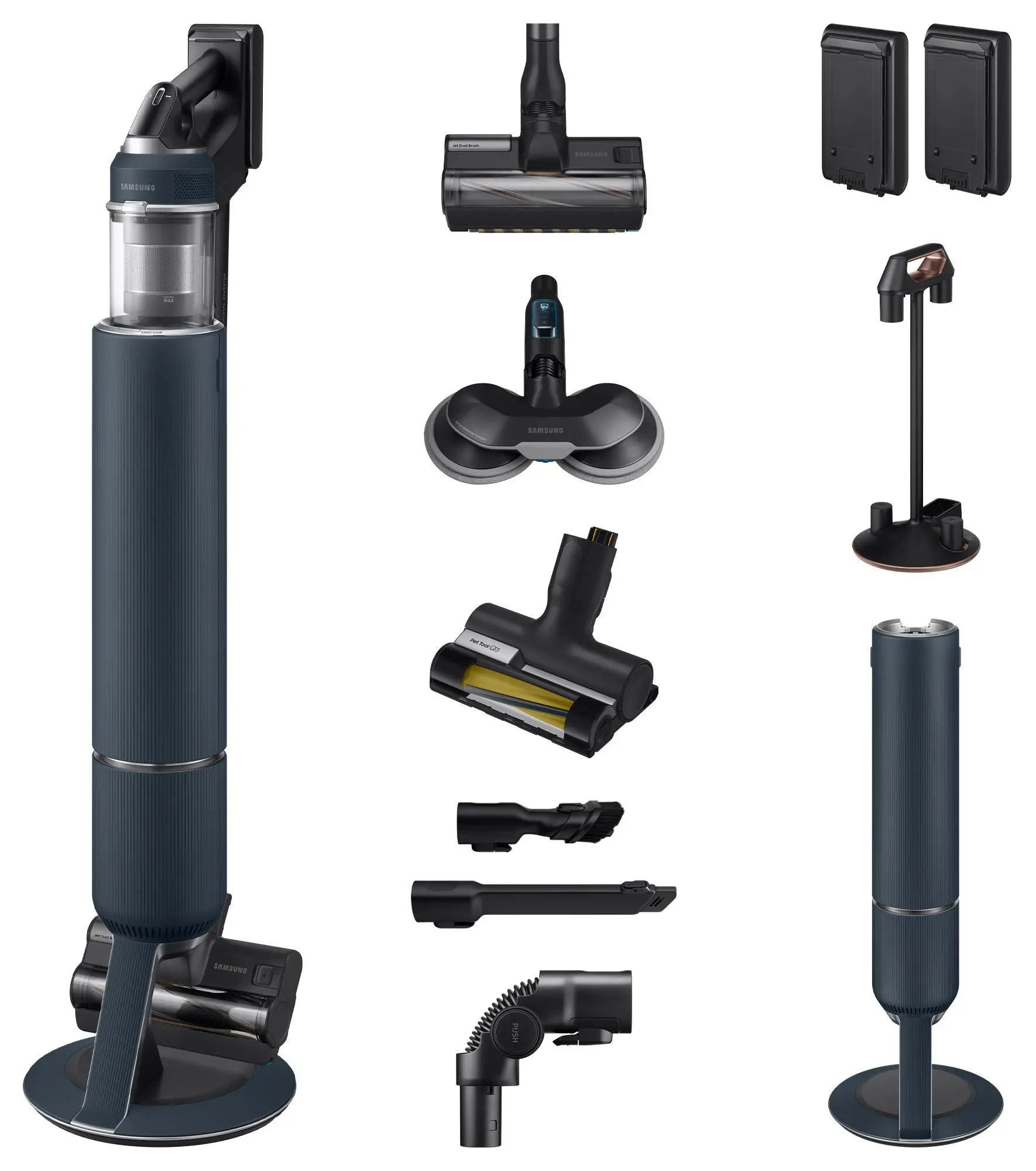 Odkurzacz bezprzewodowy Samsung Bespoke Jet pro extra VS20A95973B/GE 120min Funkcja mycia Wymienny akumulator Mini elektroszczotka