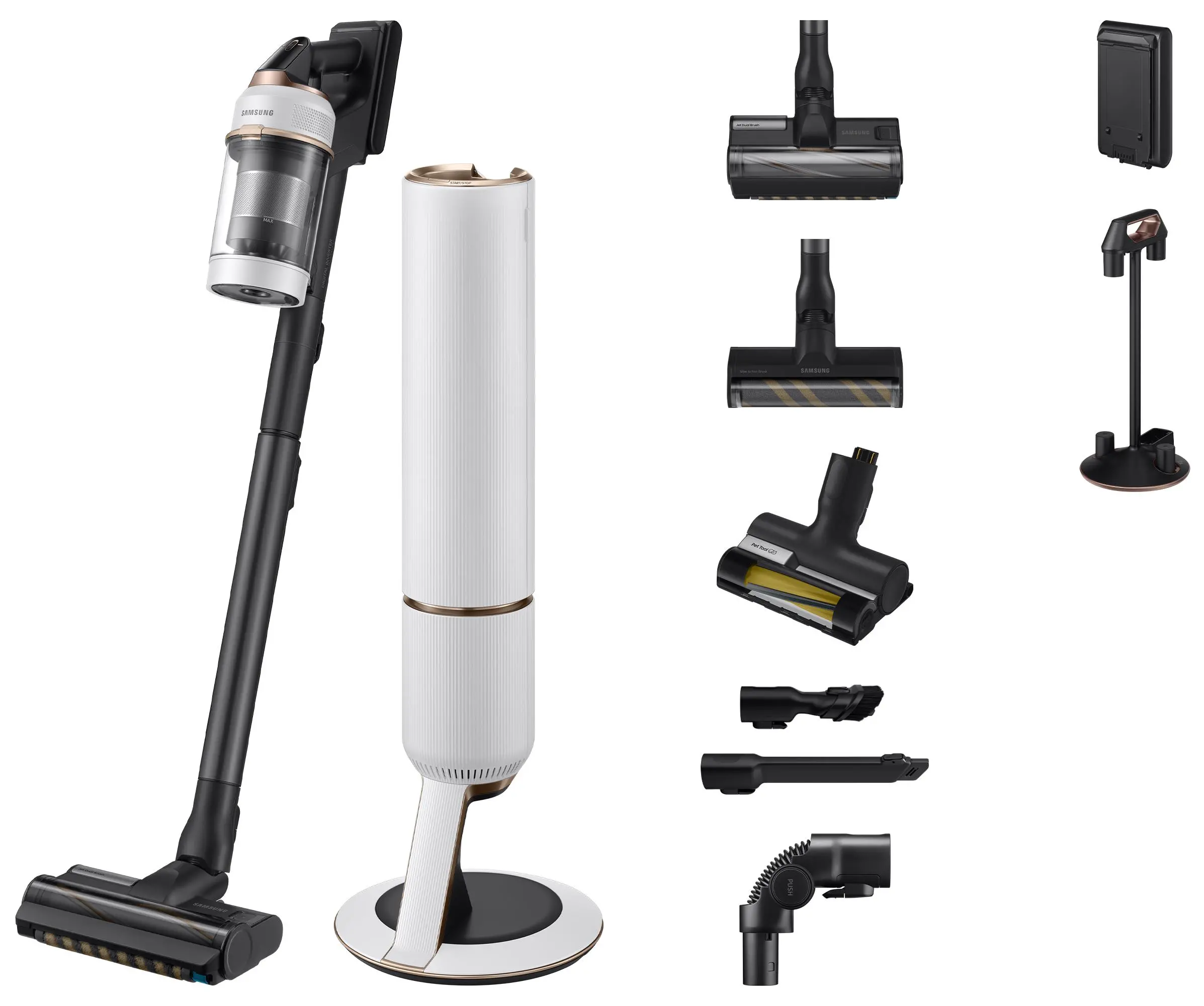 Odkurzacz bezprzewodowy Samsung Bespoke Jet complete VS20A95843W/GE 60min Wymienny akumulator