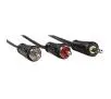 Kabel  audio Hama 00205111 jack 3,5mm na 2x RCA 3m Czarny