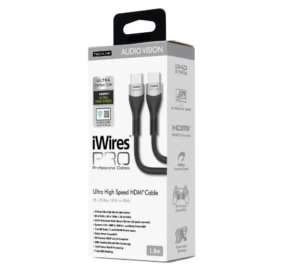 Techlink iWires Pro 711818 HDMI 8K 1,8m Czarny