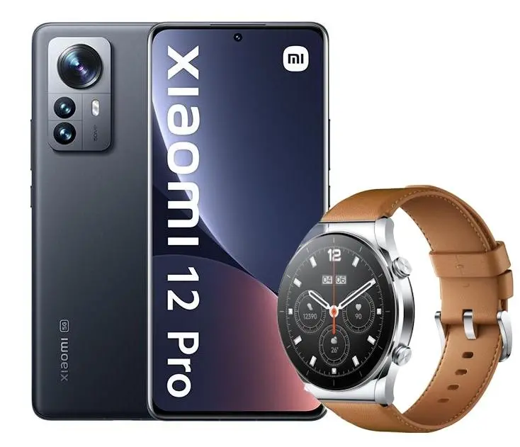 Smartfon Xiaomi 12 Pro 12/256GB + smartwatch Watch S1 GL - 6,73" - 50 Mpix - szary