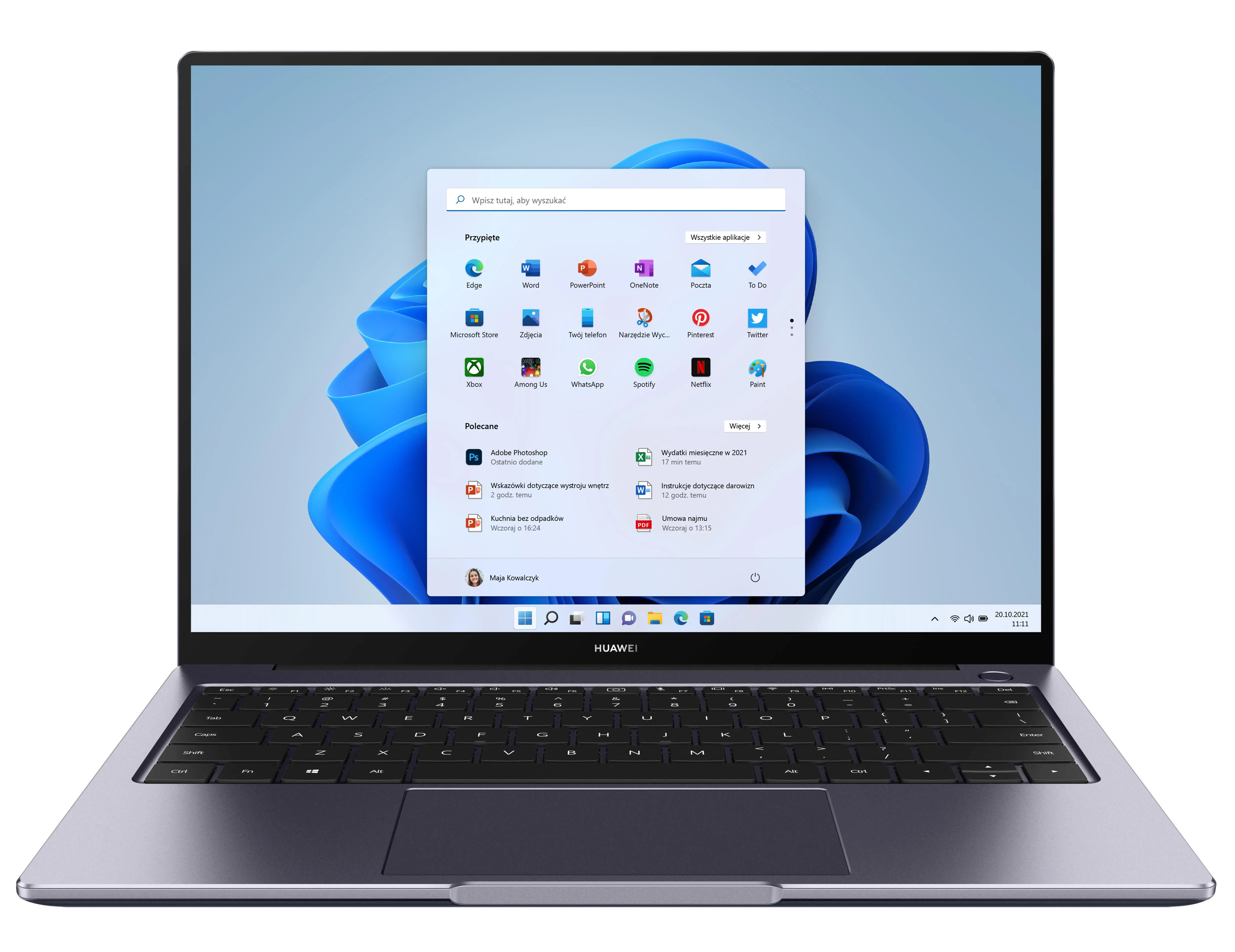 Laptop Huawei MateBook 14 2021 14" R5 5500U 16GB RAM 512GB Dysk SSD Win11 Szary