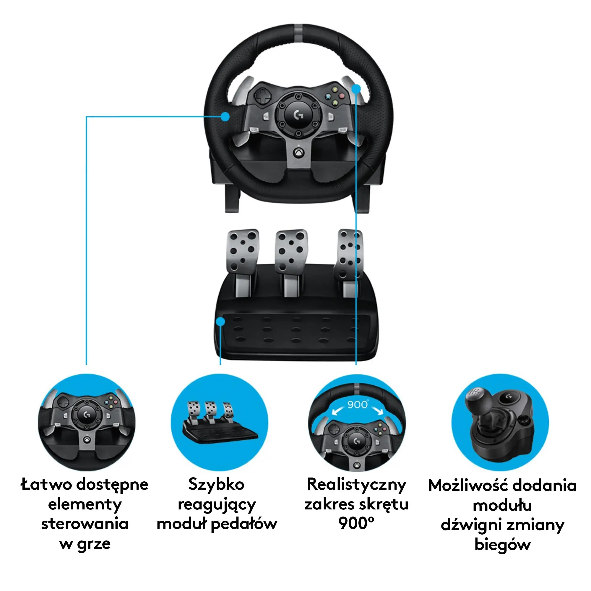 Logitech G920 Driving Force Racing Wheel newest Xbox One and Windows