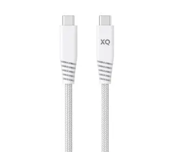 Kabel Xqisit Extra Strong Braided USB C-USB C 2m Biały