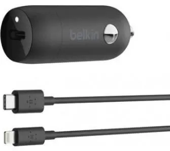 Ładowarka samochodowa Belkin 1x USB-C 3,6 A kabel Lightning Czarny