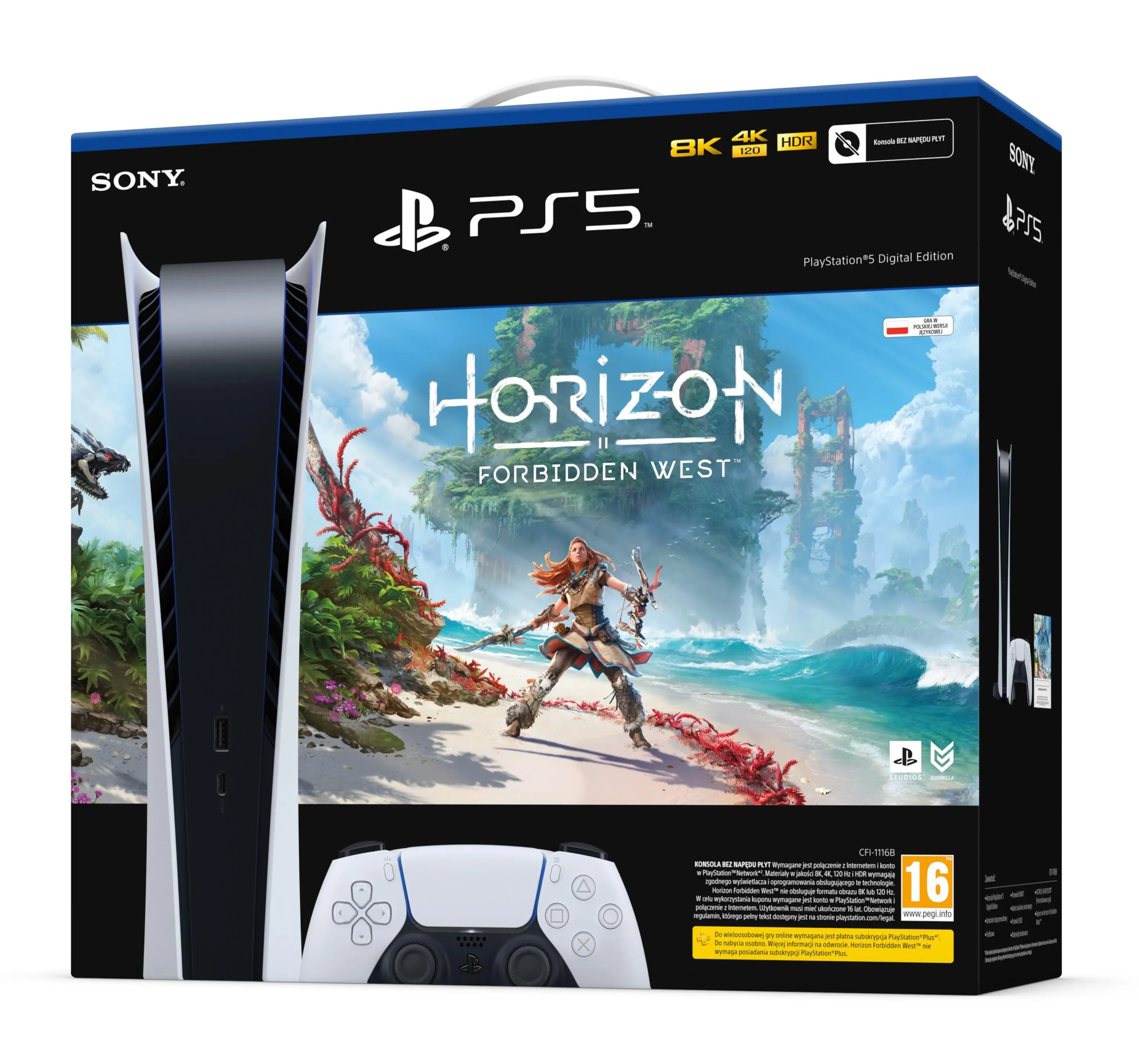 Sony PlayStation 5 Digital (PS5) + Horizon Forbidden West +