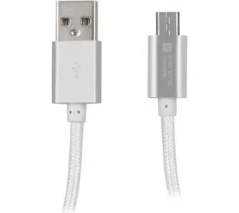 Kabel Natec USB-A do microUSB 1m Srebrny