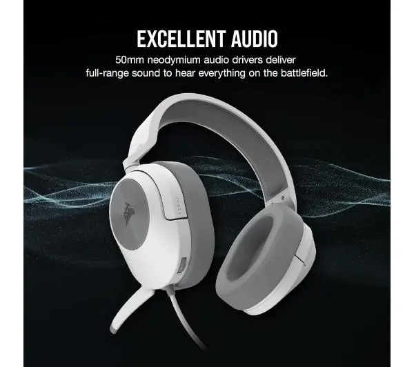 Corsair HS55 Stereo Nauszne Biały