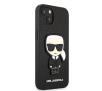 Etui Karl Lagerfeld Saffiano Ikonik Karl`s Patch KLHCP13SOKPK do iPhone 13 mini Czarny