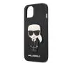 Etui Karl Lagerfeld Saffiano Ikonik Karl`s Patch KLHCP13SOKPK do iPhone 13 mini Czarny