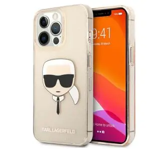 Etui Karl Lagerfeld Glitter Karl`s Head KLHCP13XKHTUGLGO do iPhone 13 Pro Max