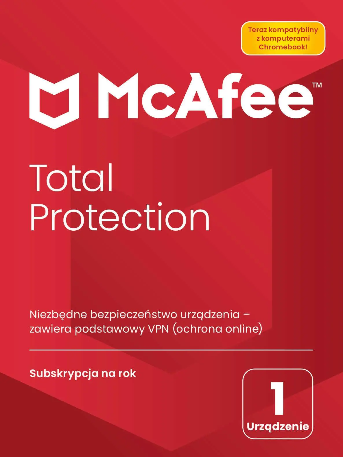 Antywirus McAfee Total Protection 1 PC/1 Rok wersja 2023 Kod aktywacyjny