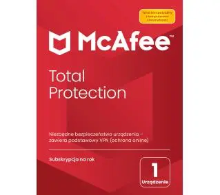 McAfee Total Protection 1 PC/1 Rok wersja 2023 Kod aktywacyjnyDostęp po opłaceniu zakupu