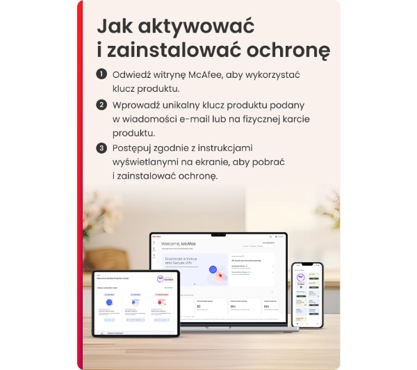 McAfee Total Protection 1 PC/1 Rok wersja 2023 Kod aktywacyjnyDostęp po opłaceniu zakupu