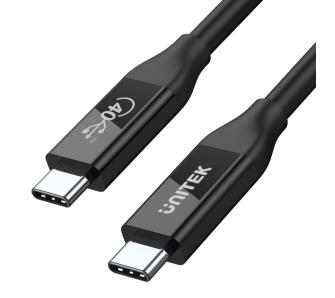 Kabel Unitek C14100BK / USB-C do USB-C PD 100W 0,8m Czarny