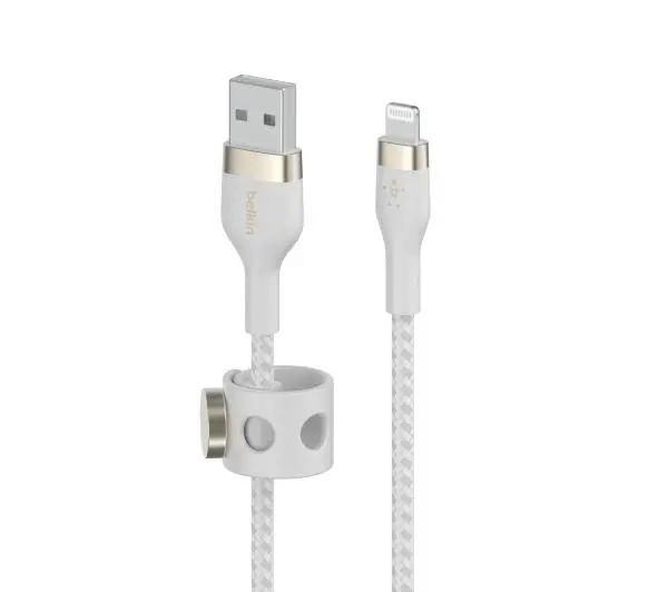 Belkin CAA010BT3MWH BoostCharge PRO Flex USB-A do Lightning 3m Biały