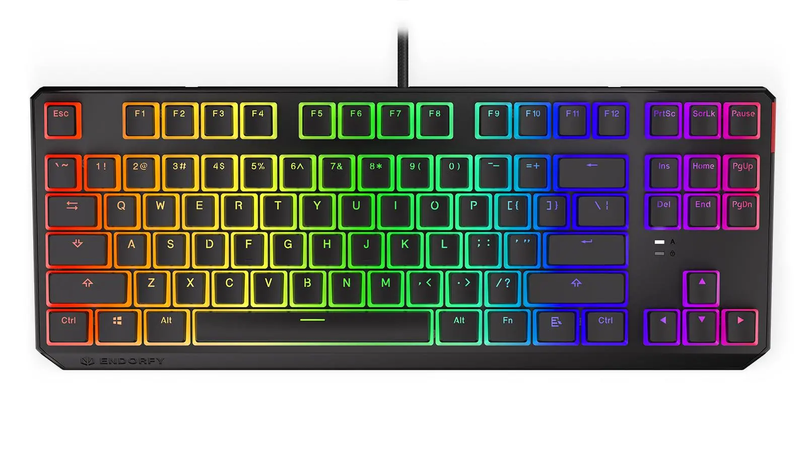 Klawiatura mechaniczna Endorfy Thock TKL Pudding Red Kailh Red RGB Czarny