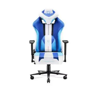 Diablo Chairs X-Player 2.0 Normal Size Gamingowy do 150kg Skóra ECO Tkanina Biało-niebieski - Kup na Raty - RRSO 0%